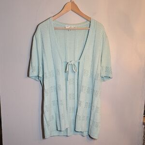 St. John Collection Santana Knit Tie Short Sleeved Cardigan NWOT